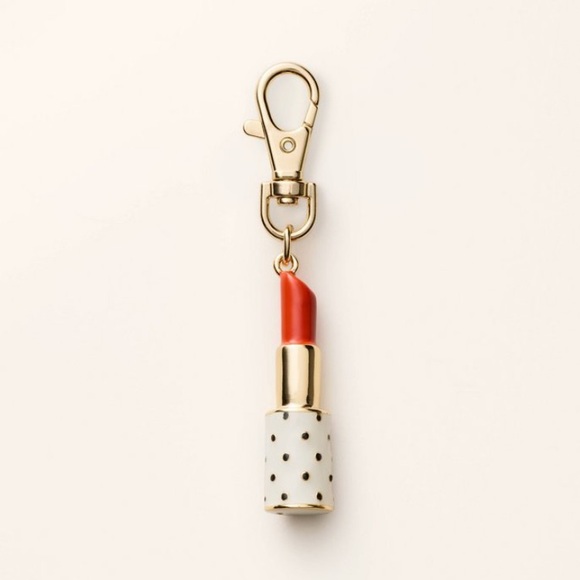 kate spade Accessories - Kate Spade X Target Gold and Red Lipstick Bag Charm